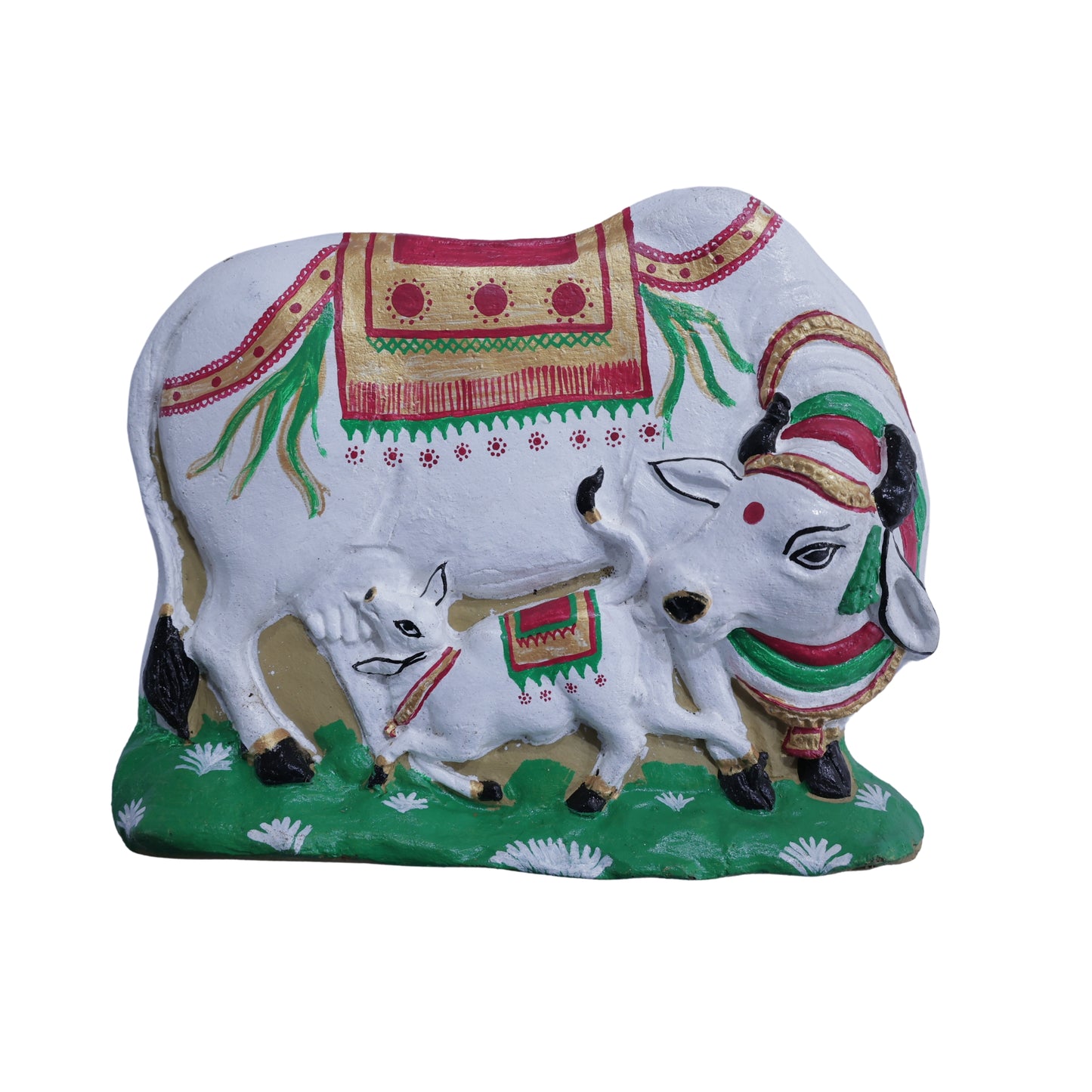 Kamdhenu Cow with Calf Idol