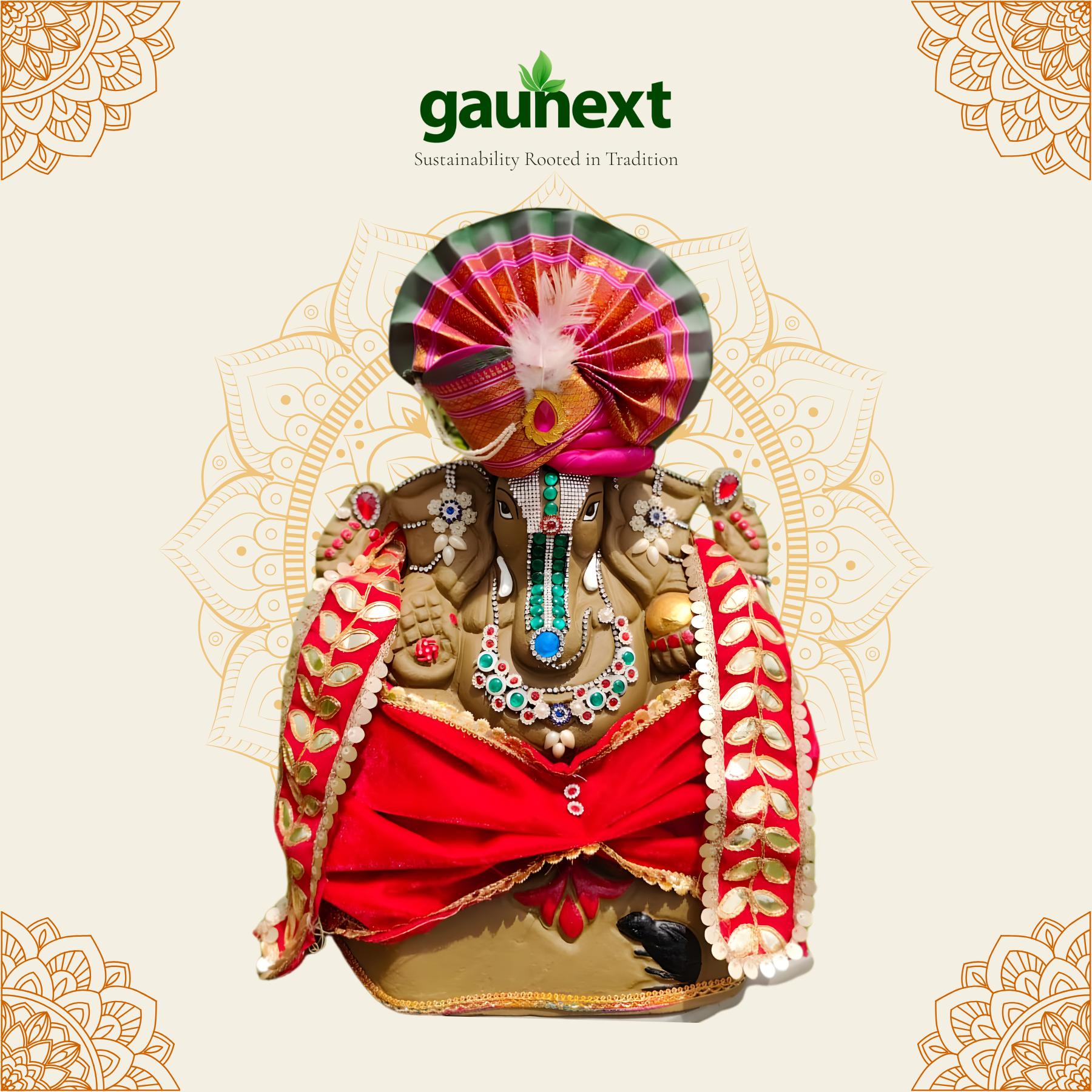 Decorated Divine Ganesh Ji (18")